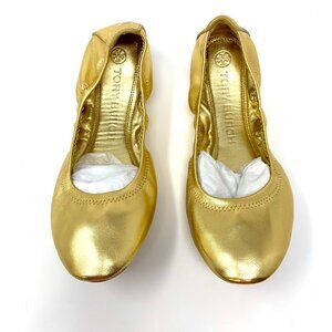 Tory Burch GOLD Eddie Ballet, Size 8 NEVER WORN